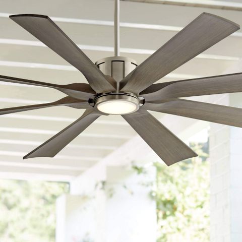 Buy Possini Euro Design 60" Defender Modern Large Outdoor Ceiling Fan ... inside Outdoor Ceiling Fan With Light And Remote